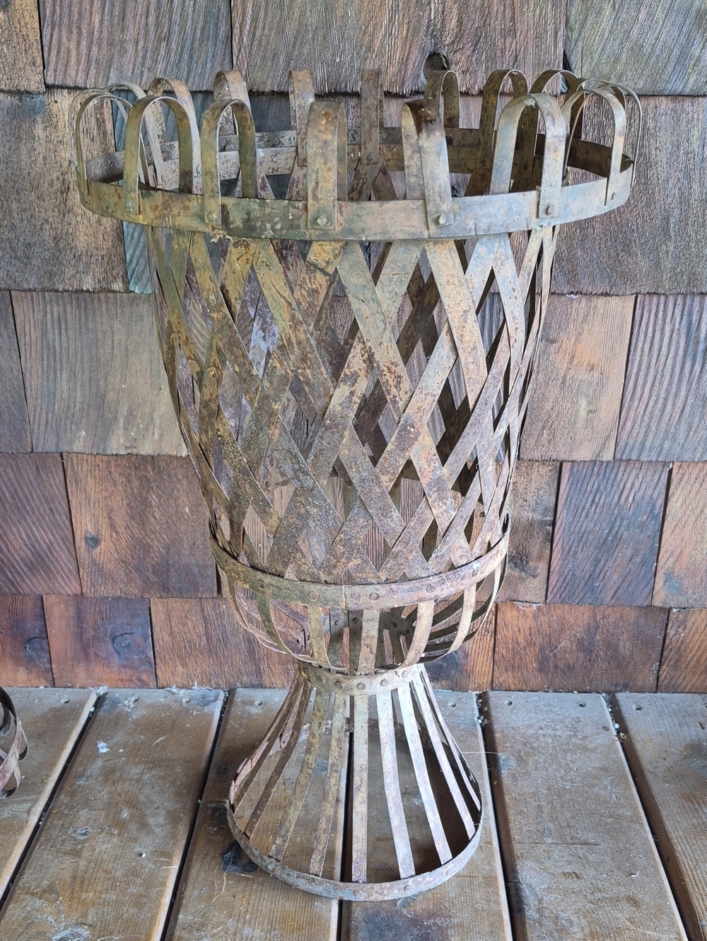 Antique Treillage Urn Planter